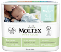 MOLTEX Eco Pure & Nature 1 (2-4 kg) autiņbiksītes, 22 gab.