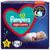PAMPERS Night 6 (15+ kg) biksītes, 19 gab.