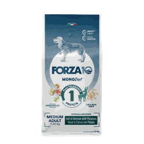FORZA10 Monodiet Medium Adult Ar Briedi Un Kartupeļiem, Suņiem sausā barība, 12 kg