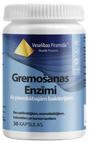 VESELĪBAS PIRAMĪDA Gremošanas enzīms kapsulas, 30 gab.