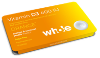 WHOLE Vitamin D3 400 IU pastilas, 15 gab.