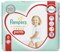 PAMPERS Premium Care 6 (15+ kg) autiņbiksītes, 31 gab.