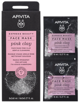 APIVITA Express Beauty With Pink Clay (8 ml) sejas maska, 2 gab.