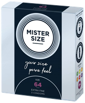 MISTER SIZE 64/225 mm prezervatīvi, 3 gab.