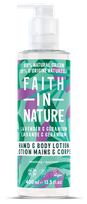 FAITH IN NATURE Lavender&Geranium Hand&Body losjons, 400 ml
