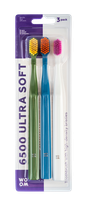 WOOM 6500 Ultra Soft zobu birste, 3 gab.