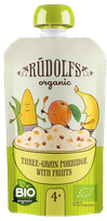 RŪDOLFS Ar Augļiem Trīsgraudu BIO 4+ biezputra, 110 g