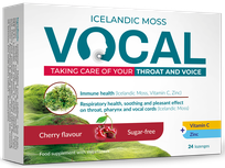 VOCAL  Cherry Flavor pastilas, 24 gab.