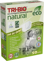 TRI-BIO Natural tabletes trauku mazgājamai mašīnai, 50 gab.