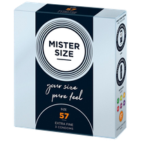 MISTER SIZE 57/180 mm prezervatīvi, 3 gab.