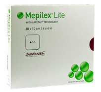 MEPILEX  Lite 10x10 cm brūču pārsējs, 5 gab.