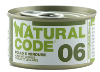 NATURAL CODE 06 Vista Un Dārzeņi konservi kaķiem, 85 g