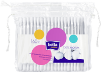 BELLA Cotton vates kociņi, 160 gab.