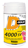 VITABALANS D-Max 4000 SV (100 µg) košļājamās tabletes, 90 gab.