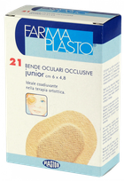 FARMA PLASTO 6 x 4.8 cm, miesas krāsā acu plāksteri, 21 gab.