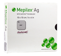 MEPILEX  Ag 10x10 cm brūču pārsējs, 5 gab.