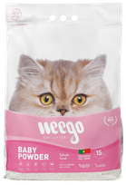 WEEGO Baby Powder cementējošās smiltis kaķiem, 15 L