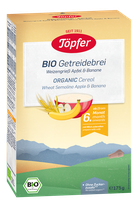 TOPFER Mannas Putra ar āboliem un banāniem no 6 mēn. Bio biezputra, 175 g