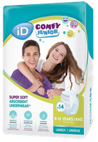 ID Comfy Junior Pants (8-15 gadi) biksītes, 14 gab.
