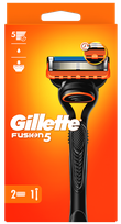 GILLETTE Fusion5 2 maiņas kasetnes +  skuveklis, 1 gab.