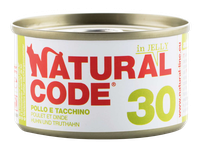 NATURAL CODE 30 Vista Un Tītars konservi kaķiem, 85 g