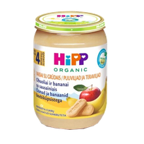 HIPP āboli un banāni ar cepumiem, no 4mēn biezenis, 190 g