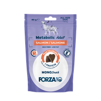 FORZA10 Monosnack Metabolic Adult Lasis, Suņiem gardumi, 80 g