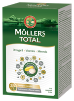 MOLLERS Total Omega-3 Zivju Eļļa tabletes + kapsulas, 56 gab.