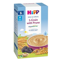 HIPP Organic Milk & Cereal 5-Grain with Prune (6+) biezputra, 250 g