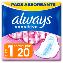 ALWAYS  Sensitive Normal Plus higiēniskās paketes, 20 gab.