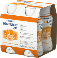 NESTLE Resource 2.0 ar aprikožu garšu, 200 ml, 4 gab.