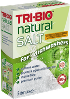 TRI-BIO Natural Salt trauku mazgājamajām mašīnām, 1400 g