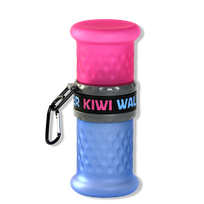 KIWI WALKER 2 in 1 Rozā/Zila, Ceļojuma pudele, 1 gab.