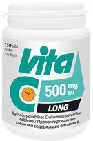VITABALANS Vita C Long 500 mg tabletes, 150 gab.