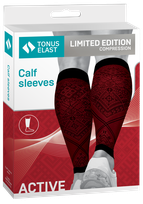 TONUS ELAST Latviska dizaina LIMITED EDITION, 0408-01 Active, bordo/melns, 1.aug., 2.izm. kompresijas getras, 1 gab.