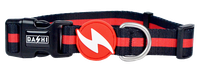 DASHI Stripes3 Red&Black S kakla siksna, 1 gab.