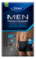 TENA Men Protective Boxer Black M mazgājami bokseršorti, 1 gab.