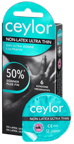 CEYLOR Non-Latex Ultra Thin prezervatīvi, 6 gab.