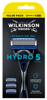 WILKINSON SWORD Hydro5 4 maiņas kasetnes + skuveklis, 1 gab.