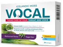 VOCAL  Blackcurrant pastilas, 24 gab.