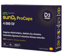 LYL sunD3 ProCaps 4000 SV kapsulas, 60 gab.