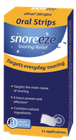 SNOREEZE pret krākšanu aukslēju mutē šķīstošas plāksnītes, 14 gab.