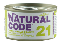 NATURAL CODE 21 Tuncis, Jērs, Kartupeļi konservi kaķiem, 85 g