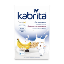 KABRITA Banāni un Žāvētas Plūmes auzu pārslu biezputra, 180 g