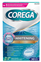 COREGA Whitening tabletes zobu protēžu tīrīšanai, 30 gab.