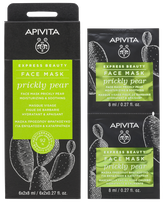 APIVITA Express Beauty Moisturizing & Soothing With Prickly Pear (8 ml) sejas maska, 2 gab.