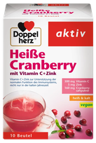 DOPPELHERZ Aktiv Heise Dzērveņu+C+Cinks pulveris, 10 gab.