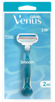 GILLETTE Venus Smooth 2 maiņas kasetnes +  skuveklis, 1 gab.