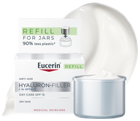 EUCERIN Hyaluron-Filler +3x Effect  SPF 15 (Refill) Sausai Ādai sejas krēms, 50 ml
