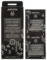 APIVITA Express Beauty Purifying For Oily Skin With Propolis (8 ml) sejas maska, 2 gab.